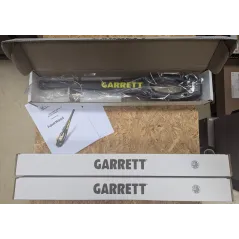 Garrett Super Wand rankinio apsaugos metalo detektoriaus komplektacija ir pakuotė