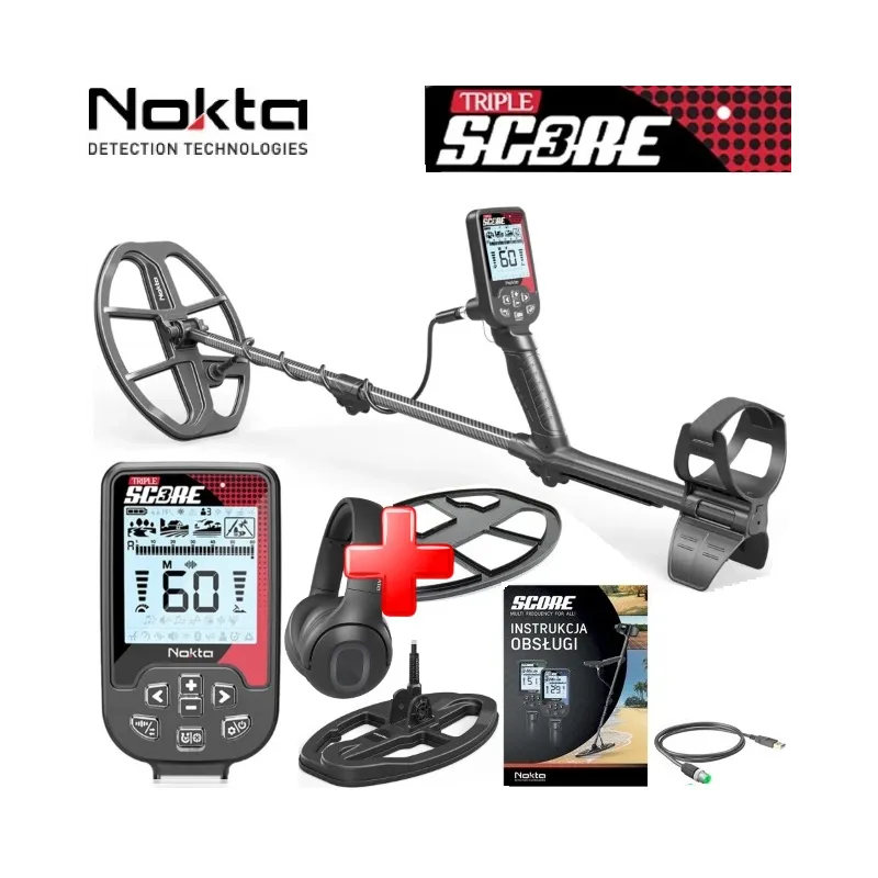 Nokta Triple Score PRO PACK (SCORE 3) su 2 ritėmis ir ausinėmis